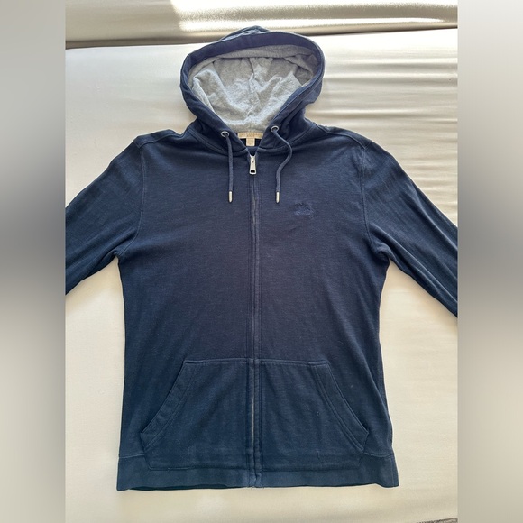 Genuine Authentic Rare Men’s Navy Burberry Hoodie Size Medium Cost £290